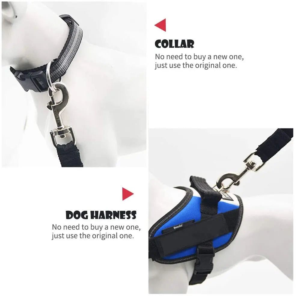 Pet Car Seat Belt Harness – Adjustable Safety Restraint for Dogs &amp; Cats
