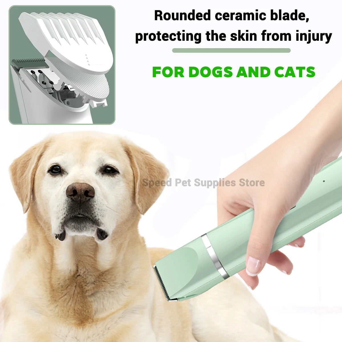Professional Pet Grooming Kit - 4-in-1 Electric Clipper & Trimmer Set