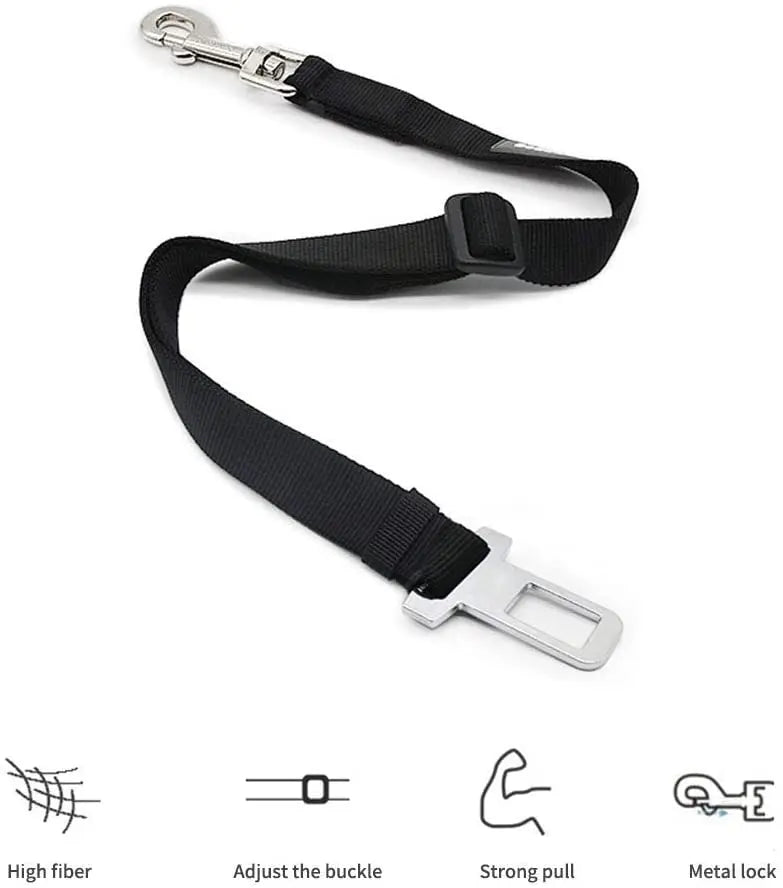 Pet Car Seat Belt Harness – Adjustable Safety Restraint for Dogs &amp; Cats